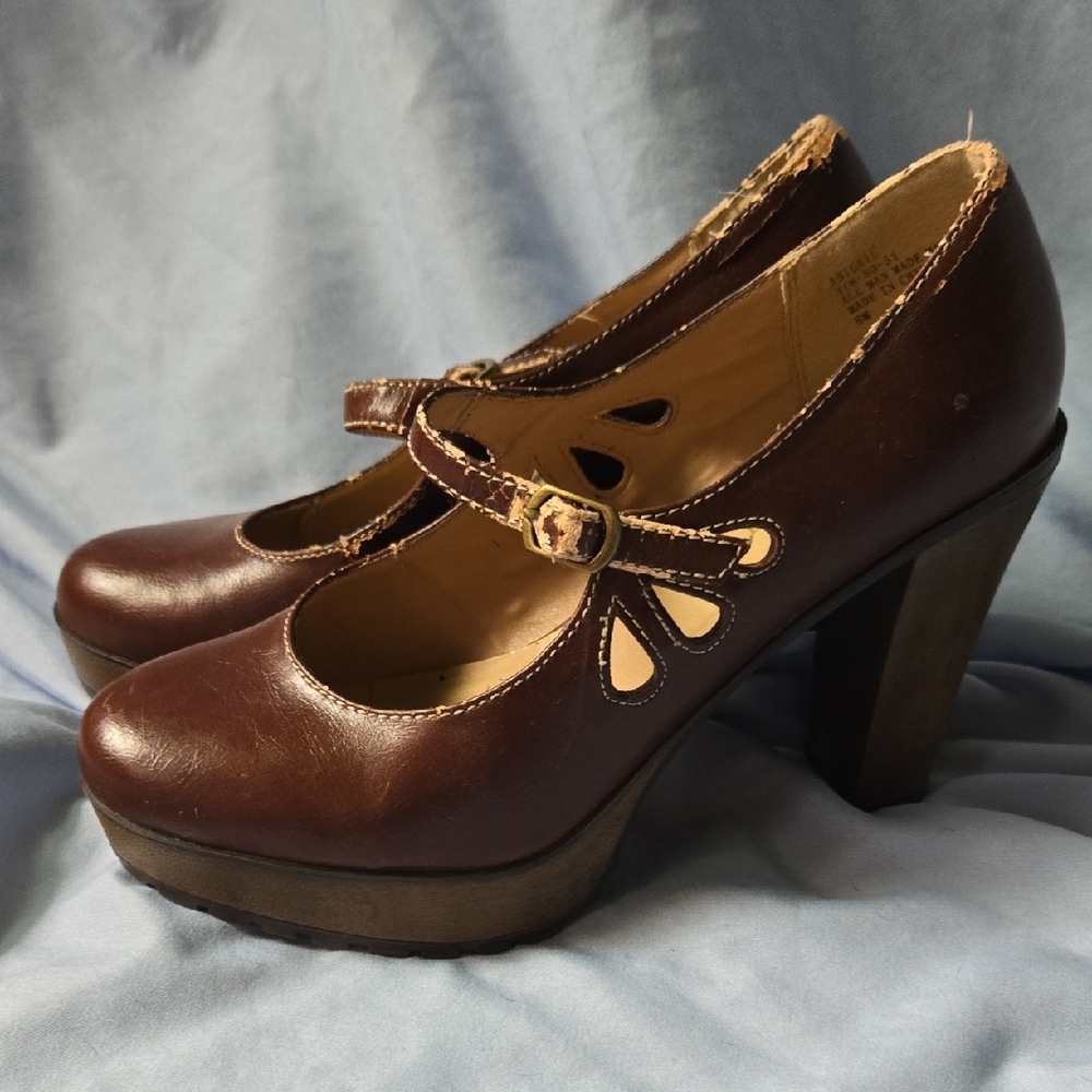 UNIONBAY Dark Brown Mary Jane Heels